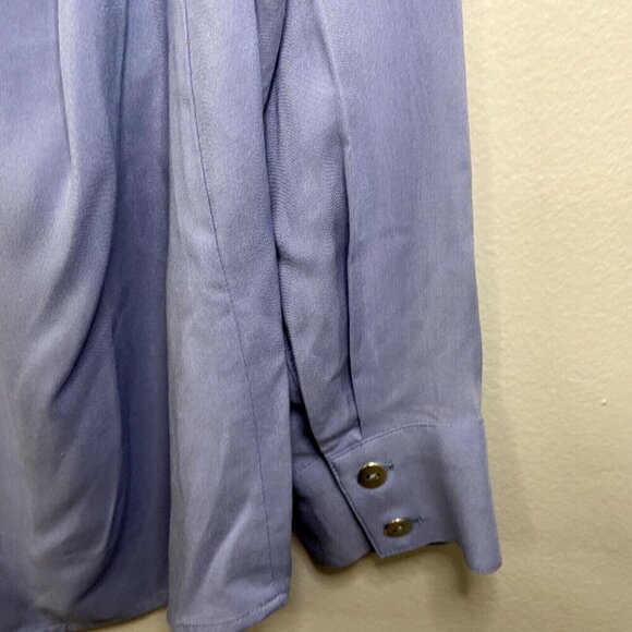 Soft Surroundings Tunic Blouse Size Small Blue Zippy Top Long Sleeve Full‎ Zip - Picture 9 of 9